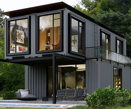 Blending futuristic building